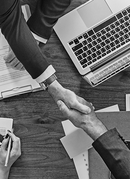 A handshake closing a deal